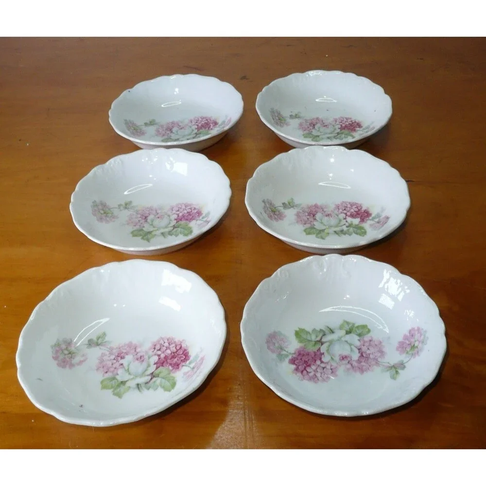 Lot 6 Floral Berry Fruit Bowls from PMRK Made in Germany 5